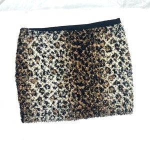 90s Fuzzy cheetah mini skirt. Women’s M/L